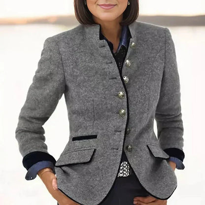 Veste Courte Femme Élégante avec Poches – Chic et Praticité Quotidienne