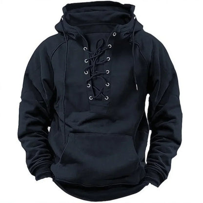 Sweat à capuche chaud et épais pour homme – style rétro et confort extérieur