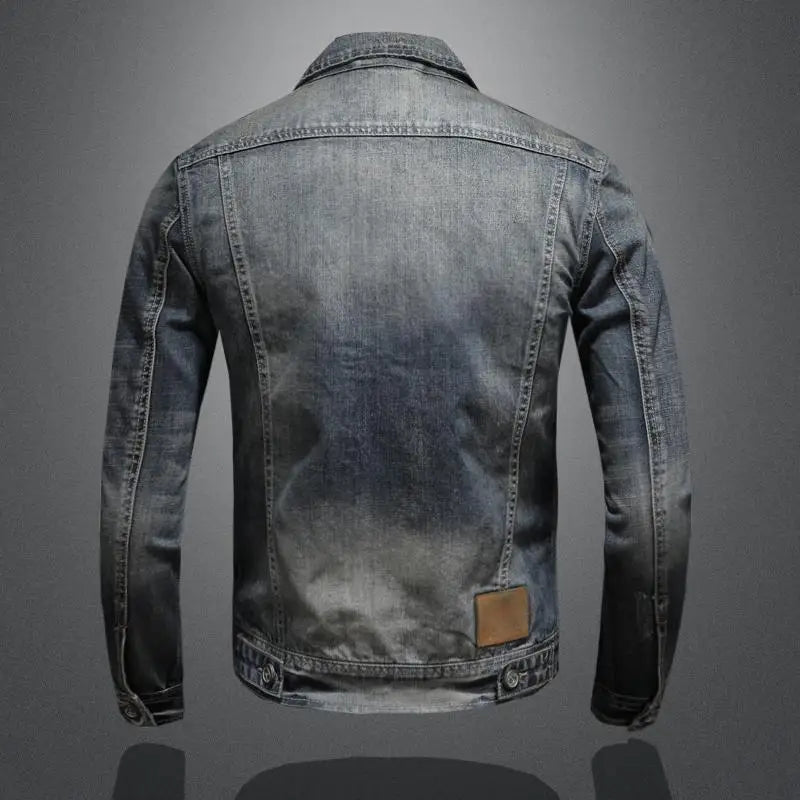Veste homme légère aspect jean et coupe décontractée