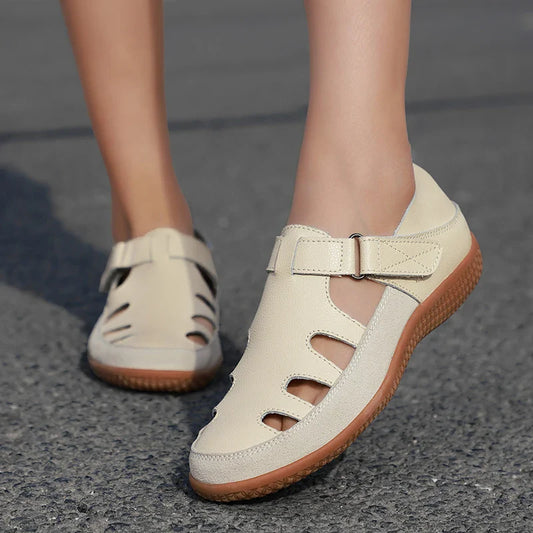 Chaussures compensées femme bout fermé usage estival