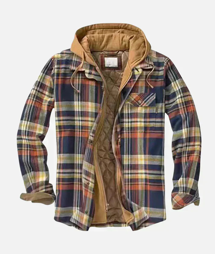 Veste patchwork à carreaux pour homme