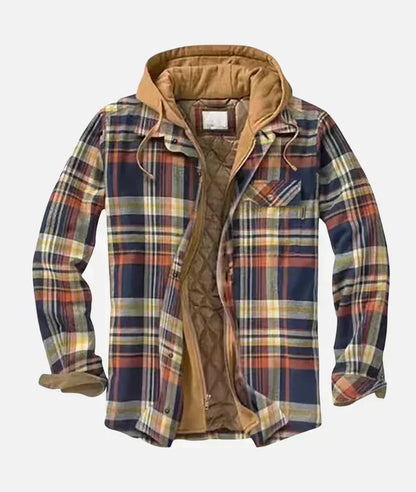 Veste patchwork à carreaux pour homme