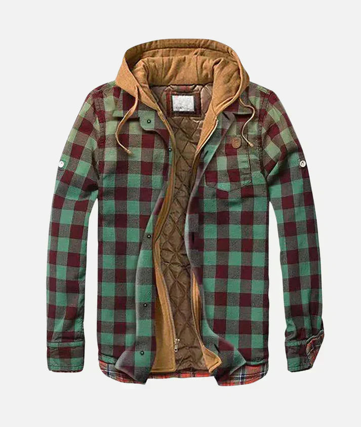 Veste patchwork à carreaux pour homme