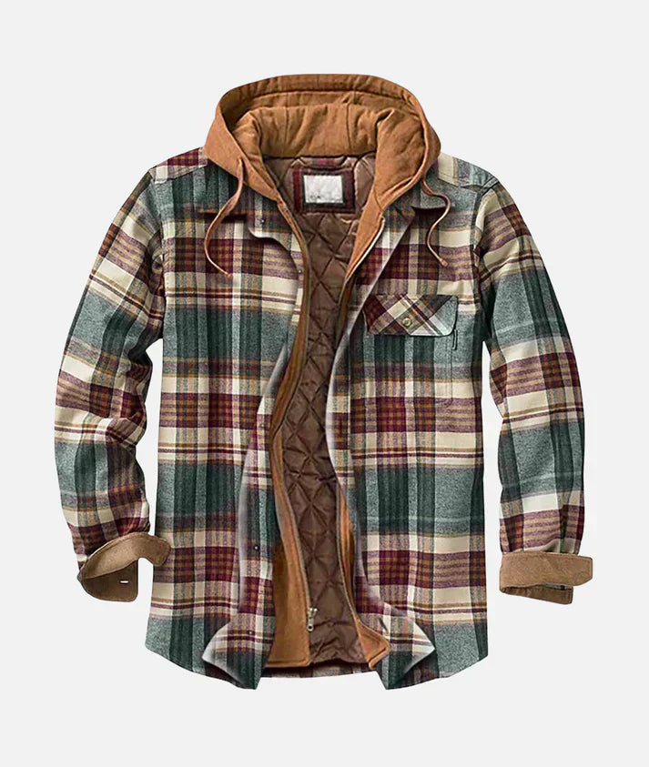 Veste patchwork à carreaux pour homme