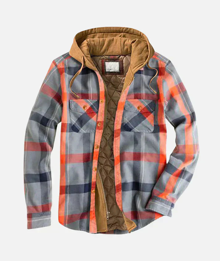 Veste patchwork à carreaux pour homme