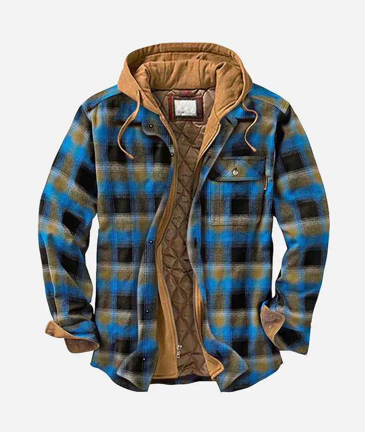 Veste patchwork à carreaux pour homme