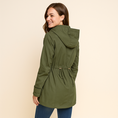 Veste Coupe-vent Zippée à Capuche pour Femme