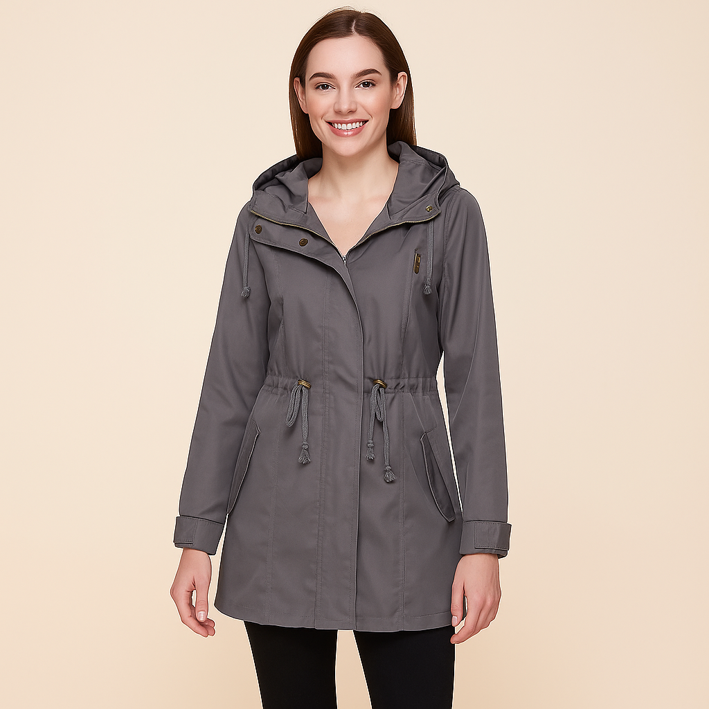 Veste Coupe-vent Zippée à Capuche pour Femme