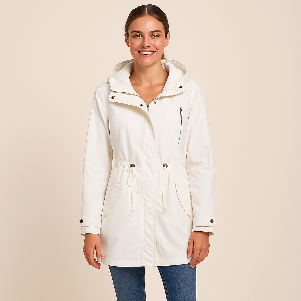 Veste Coupe-vent Zippée à Capuche pour Femme