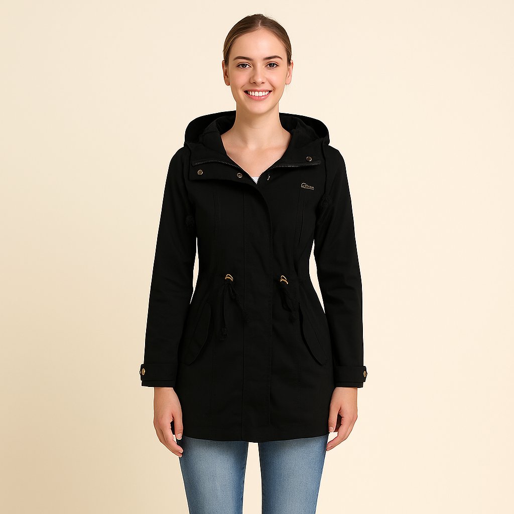 Veste Coupe-vent Zippée à Capuche pour Femme
