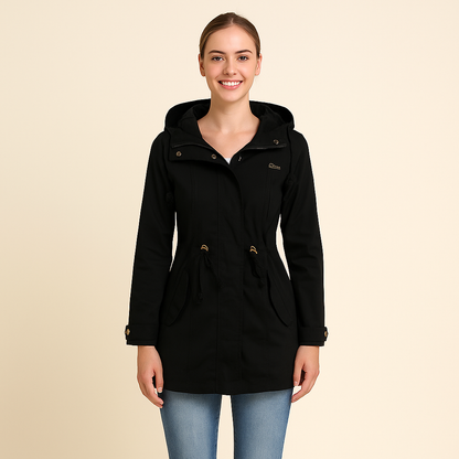 Veste Coupe-vent Zippée à Capuche pour Femme
