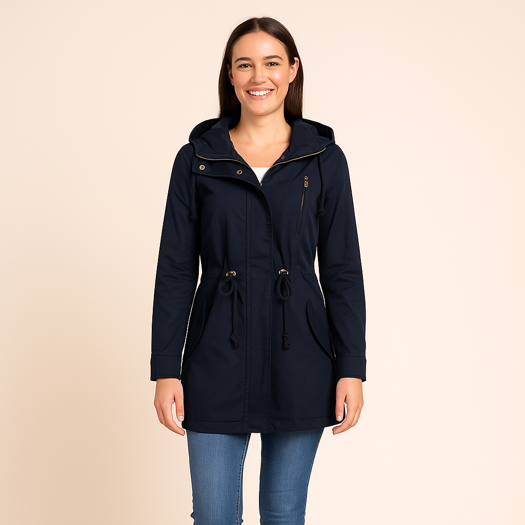 Veste Coupe-vent Zippée à Capuche pour Femme