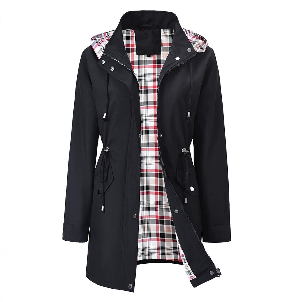 Veste imperméable femme avec capuche – coupe-vent mi-saison