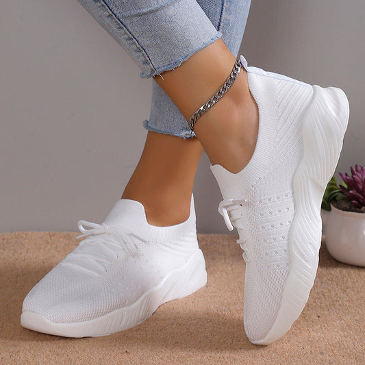 Chaussures femme avec semelle large et dessus texturé