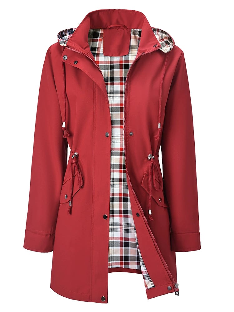 Veste imperméable femme avec capuche – coupe-vent mi-saison