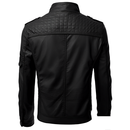 Blouson homme zippé col montant style matelassé