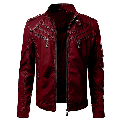 Blouson homme zippé col montant style matelassé