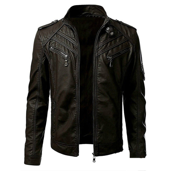 Blouson homme zippé col montant style matelassé