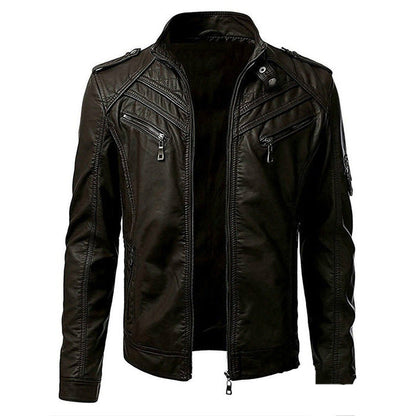 Blouson homme zippé col montant style matelassé