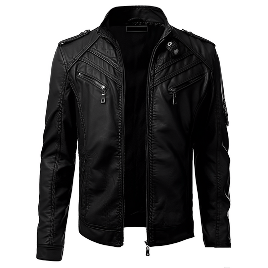 Blouson homme zippé col montant style matelassé
