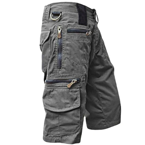 Pantalons courte homme multipoches en surface douce pour l'été