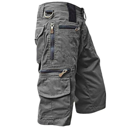 Pantalons courte homme multipoches en surface douce pour l'été