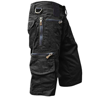 Pantalons courte homme multipoches en surface douce pour l'été