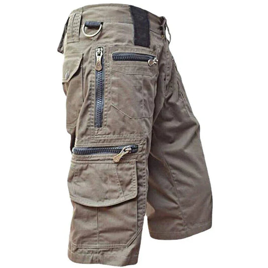 Pantalons courte homme multipoches en surface douce pour l'été