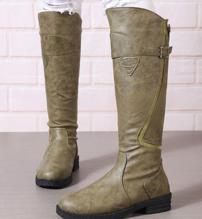 Chaussures bottes femme avec surface structurée et semelle robuste