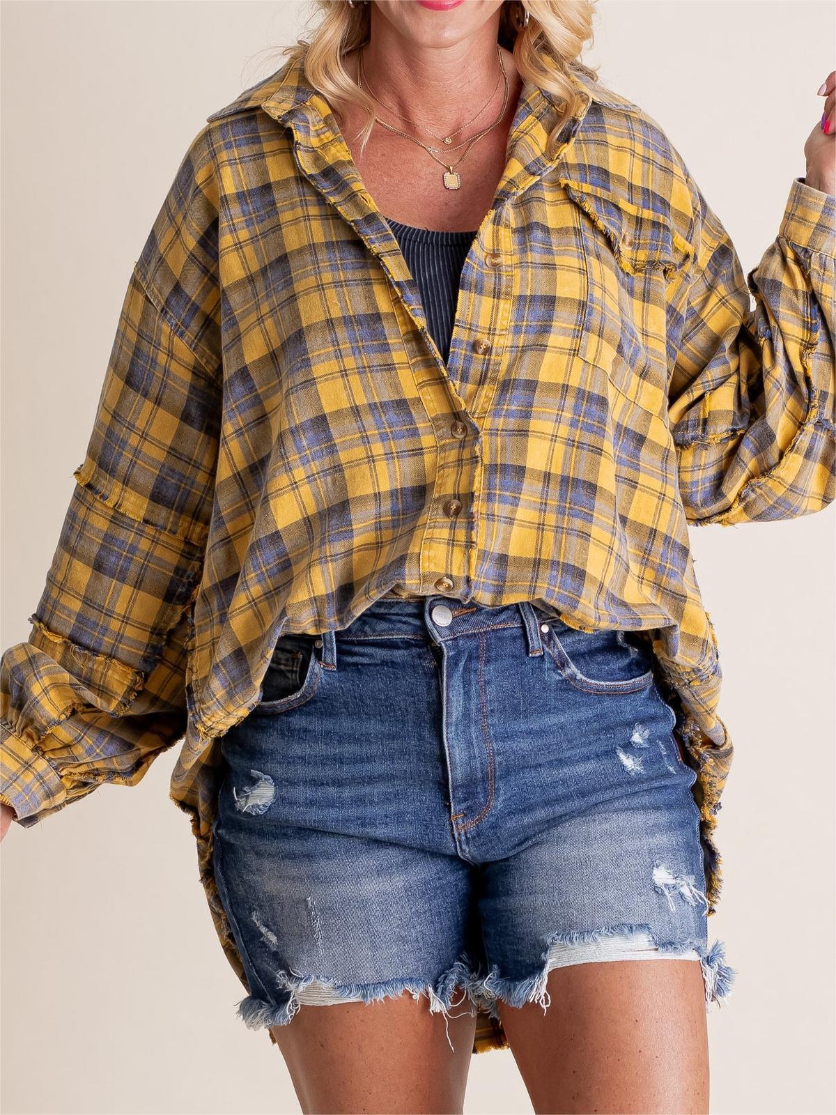 Chemise à carreaux femme manches longues au toucher doux