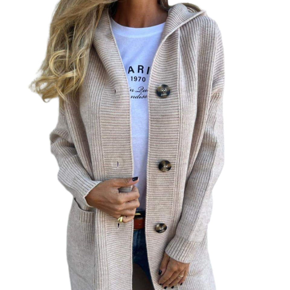 Cardigan Femme Long en Tricot – Doux, Confortable avec Poches Profondes