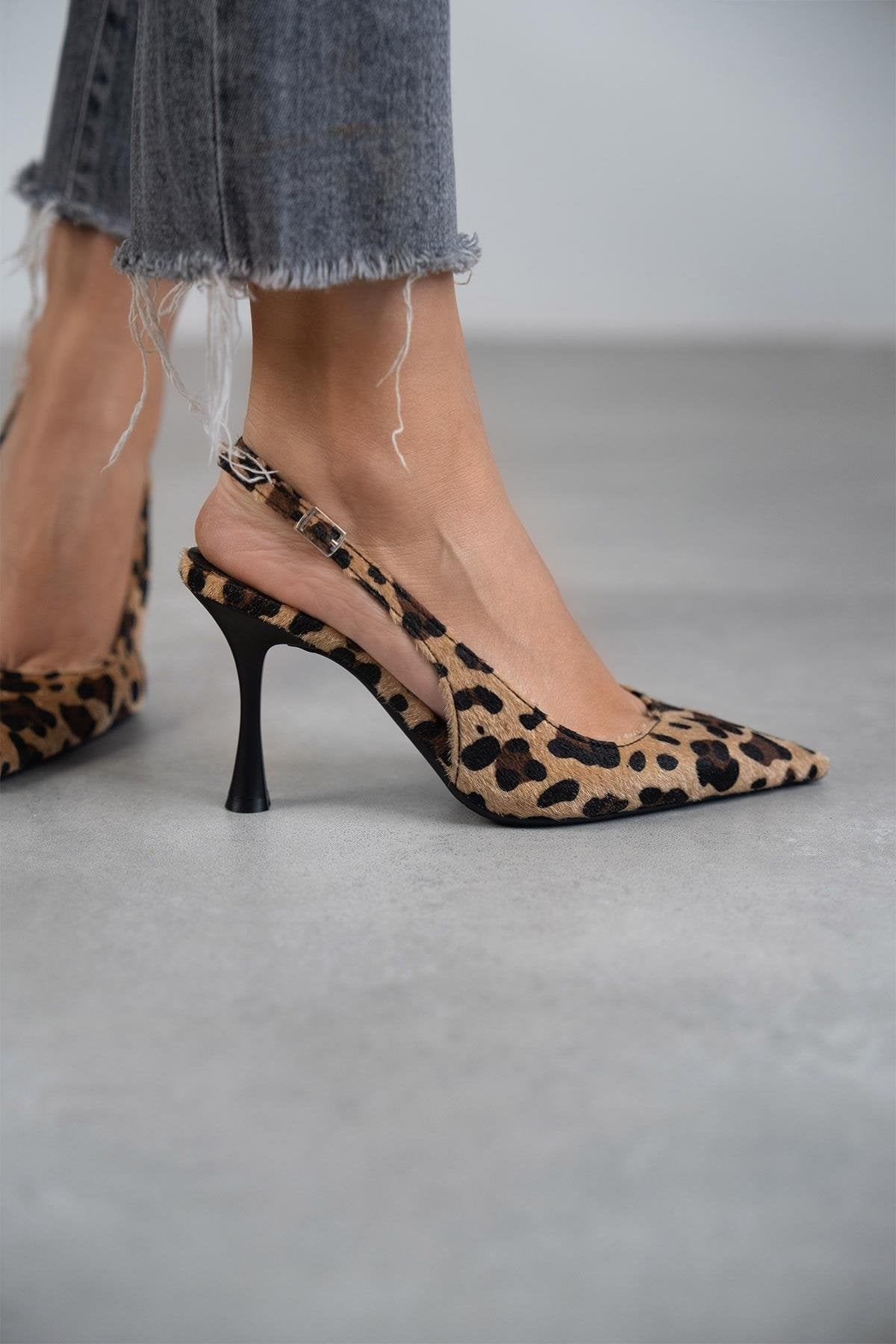 Escarpins femme léopard à bout pointu – Chaussures à talons élégantes