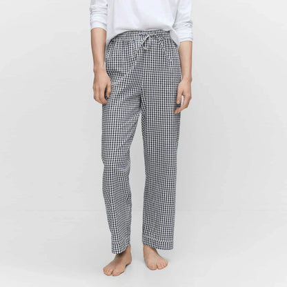 Pantalon femme à coupe droite et taille haute