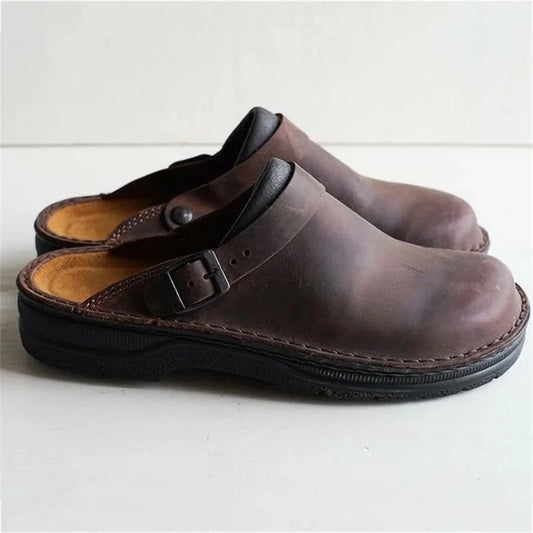Pantoufles homme faciles à enfiler avec base texturée