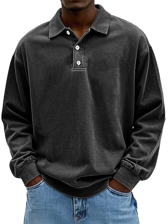 Polo Homme Manches Longues – Style Décontracté Chic et Confort Quotidien