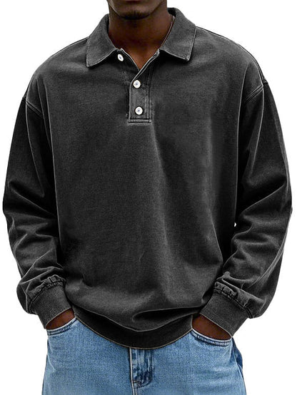 Polo Homme Manches Longues – Style Décontracté Chic et Confort Quotidien