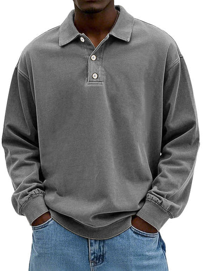 Polo Homme Manches Longues – Style Décontracté Chic et Confort Quotidien