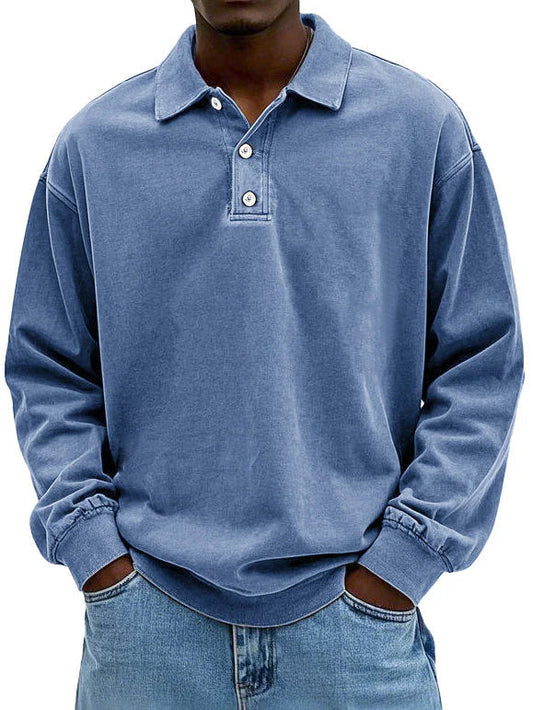 Polo Homme Manches Longues – Style Décontracté Chic et Confort Quotidien