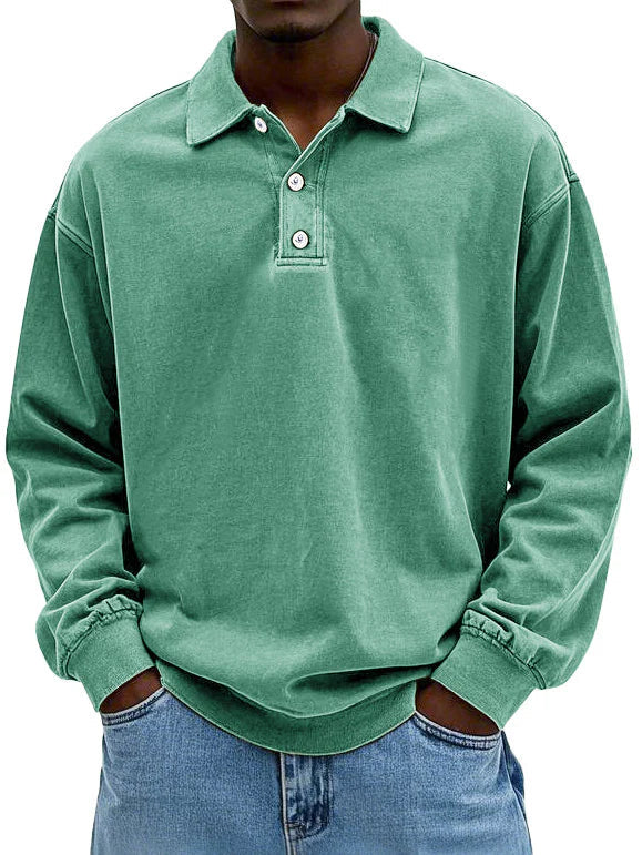 Polo Homme Manches Longues – Style Décontracté Chic et Confort Quotidien