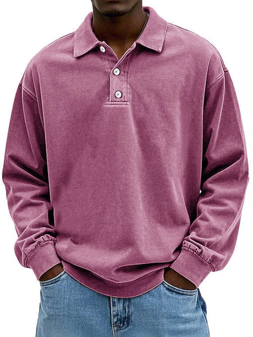 Polo Homme Manches Longues – Style Décontracté Chic et Confort Quotidien