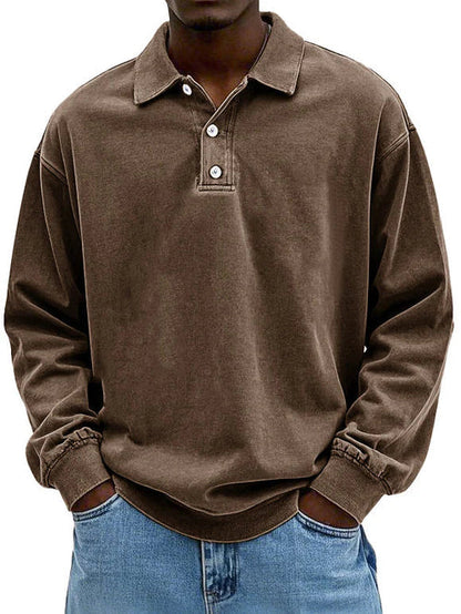 Polo Homme Manches Longues – Style Décontracté Chic et Confort Quotidien