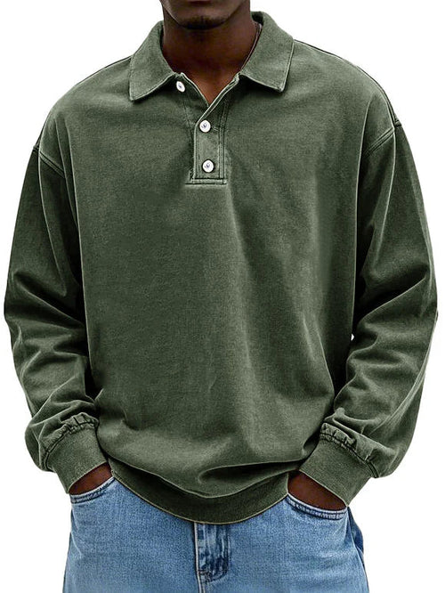 Polo Homme Manches Longues – Style Décontracté Chic et Confort Quotidien