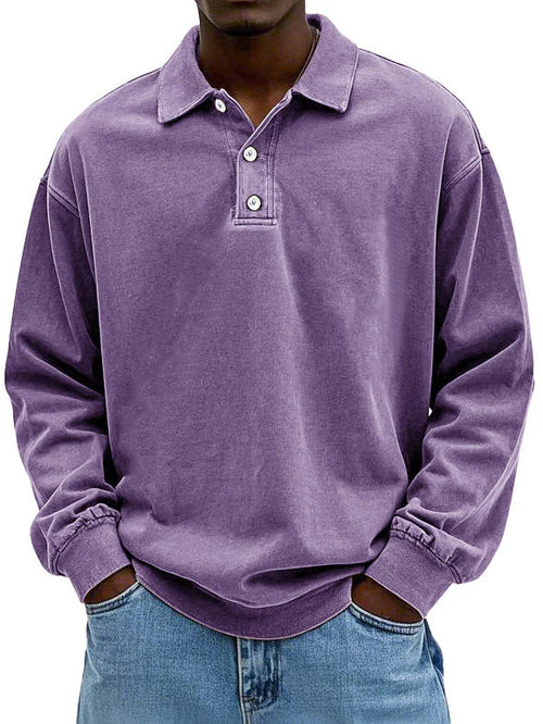 Polo Homme Manches Longues – Style Décontracté Chic et Confort Quotidien