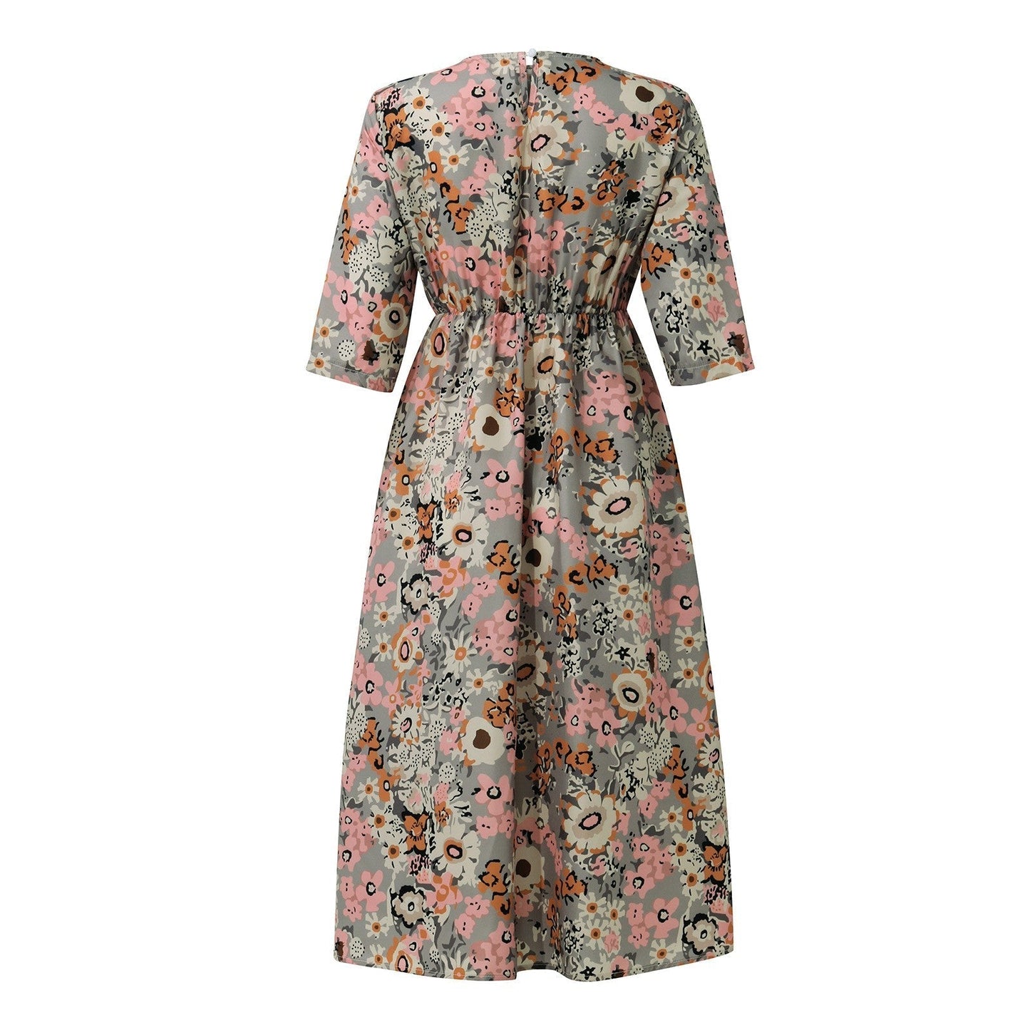 Robe d'été à encolure ronde pour femme