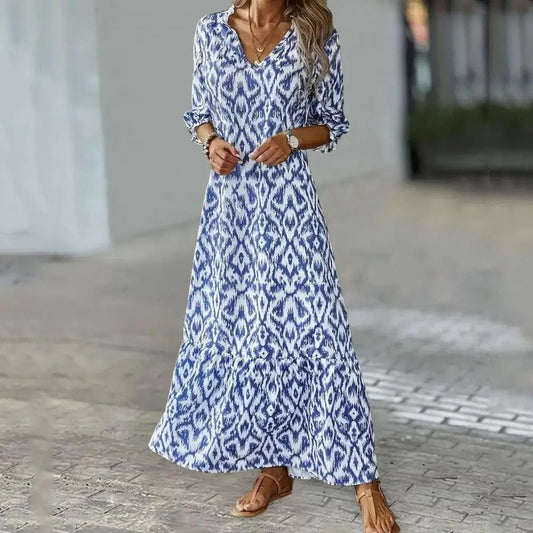 Robe longue en tissu doux pour femme