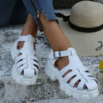 Sandales femme été avec surface douce et brides réglables