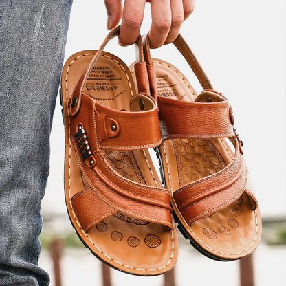 Sandales homme à bride ouverte avec base texturée