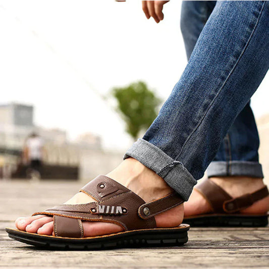 Sandales pour homme à surface texturée pour l’été