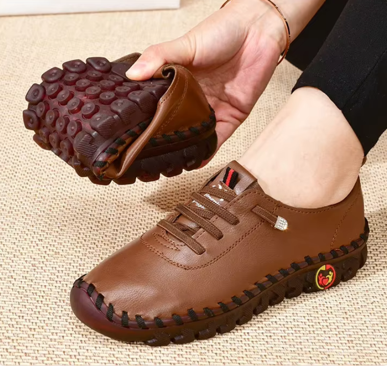 Chaussures Orthopédiques Femme Cuir Souple – Confort Pieds Sensibles & Semelle Antidérapante