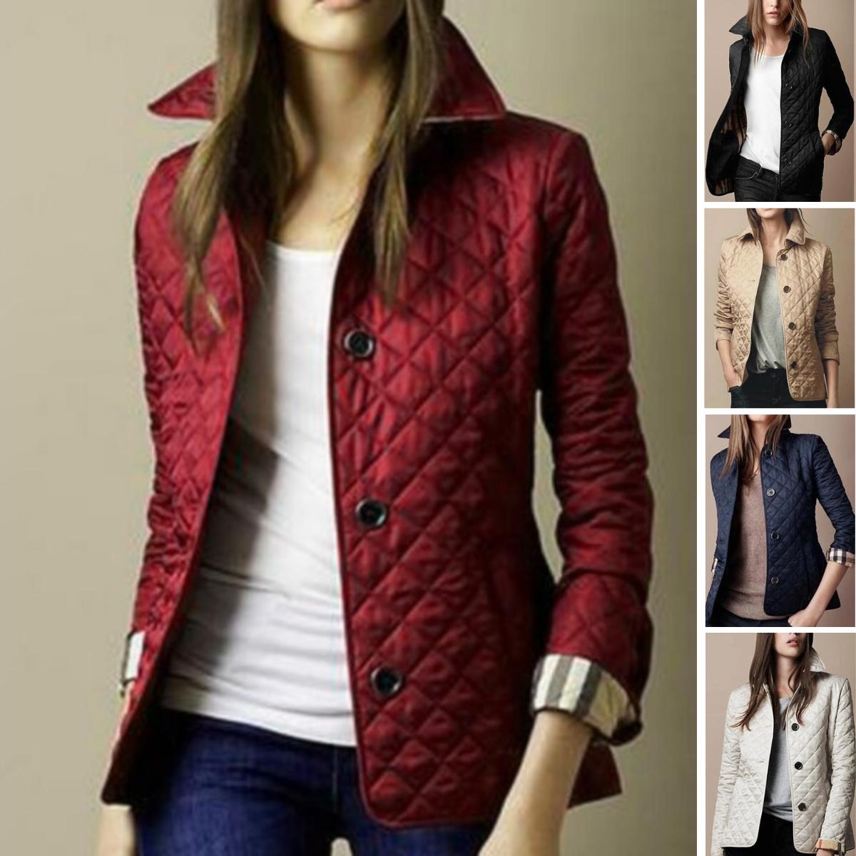 Veste mi-saison femme avec surface douce et coupe affinée
